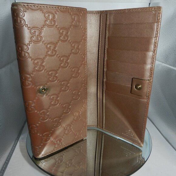 Limited Edition Gucci Guccissma Rose Gold Continental Wallet Hawaii Exclusive - Picture 9 of 16